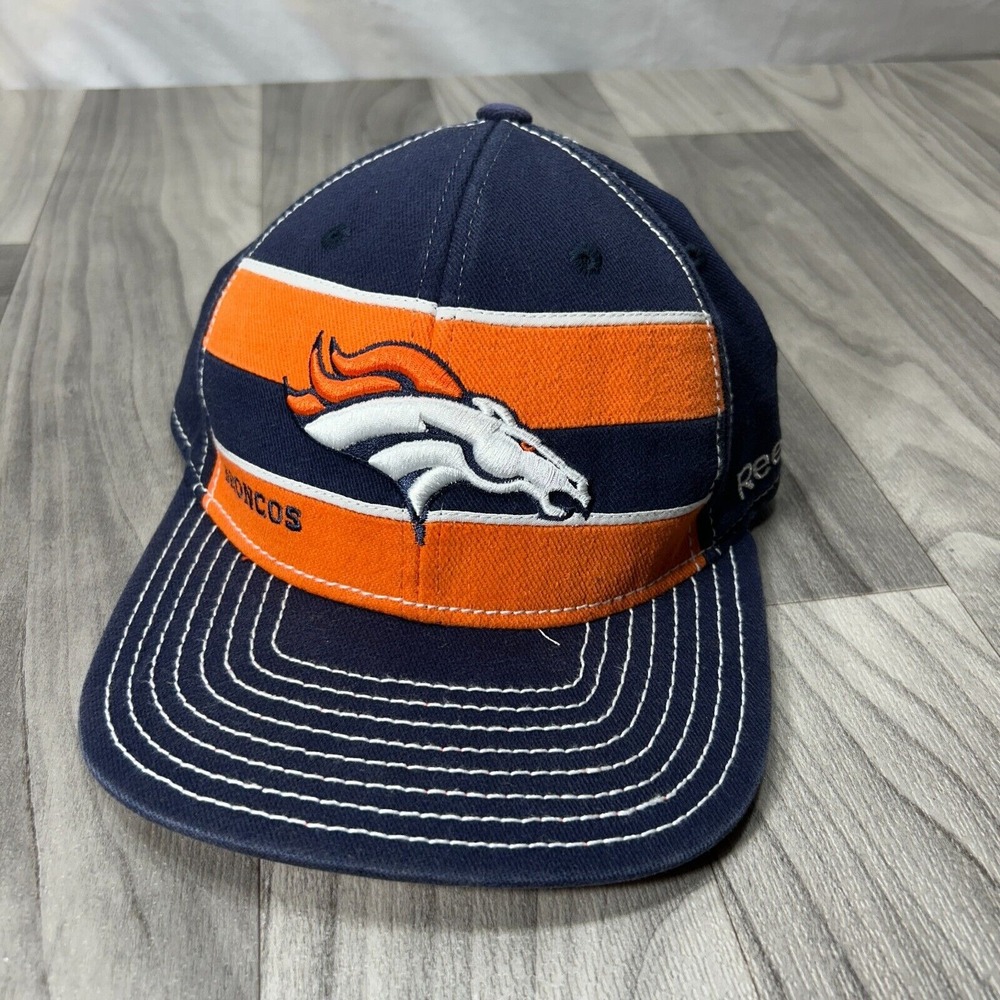 NFL Denver Broncos Onfield Reebok Baseball Cap Mens S/M Navy Orange‎ Adjustable